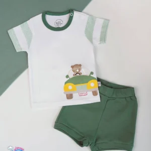 شورت نیم پا نیلی مدل لاکی