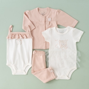 13 تکه نیلی مدل خرس صورتی