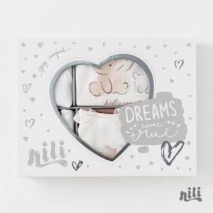 ست 13 تکه نیلی طرح خرگوش و دوستان